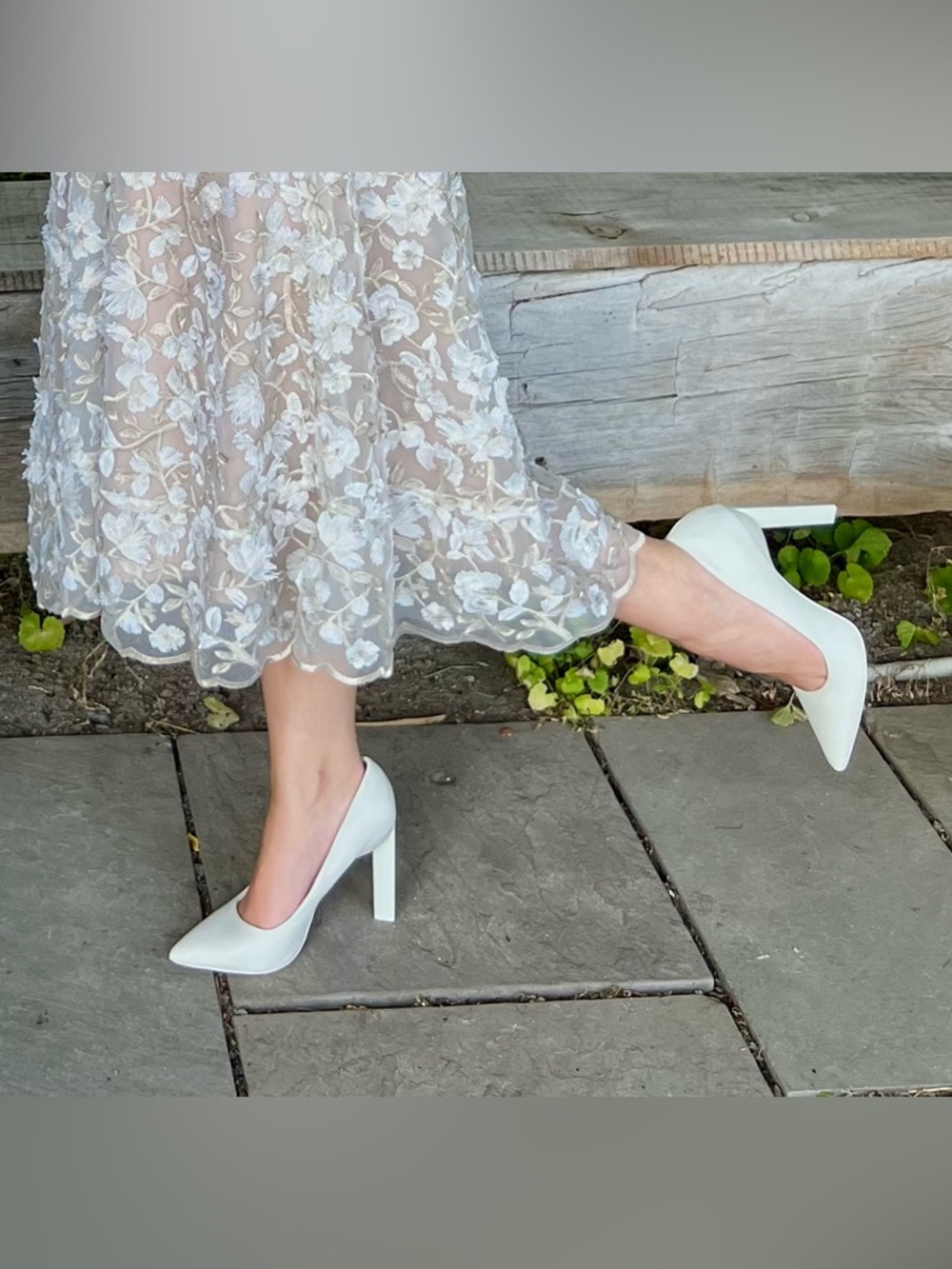 Call It Spring Pointed-Toe 4” Heels Size 8 in Bone/Cream